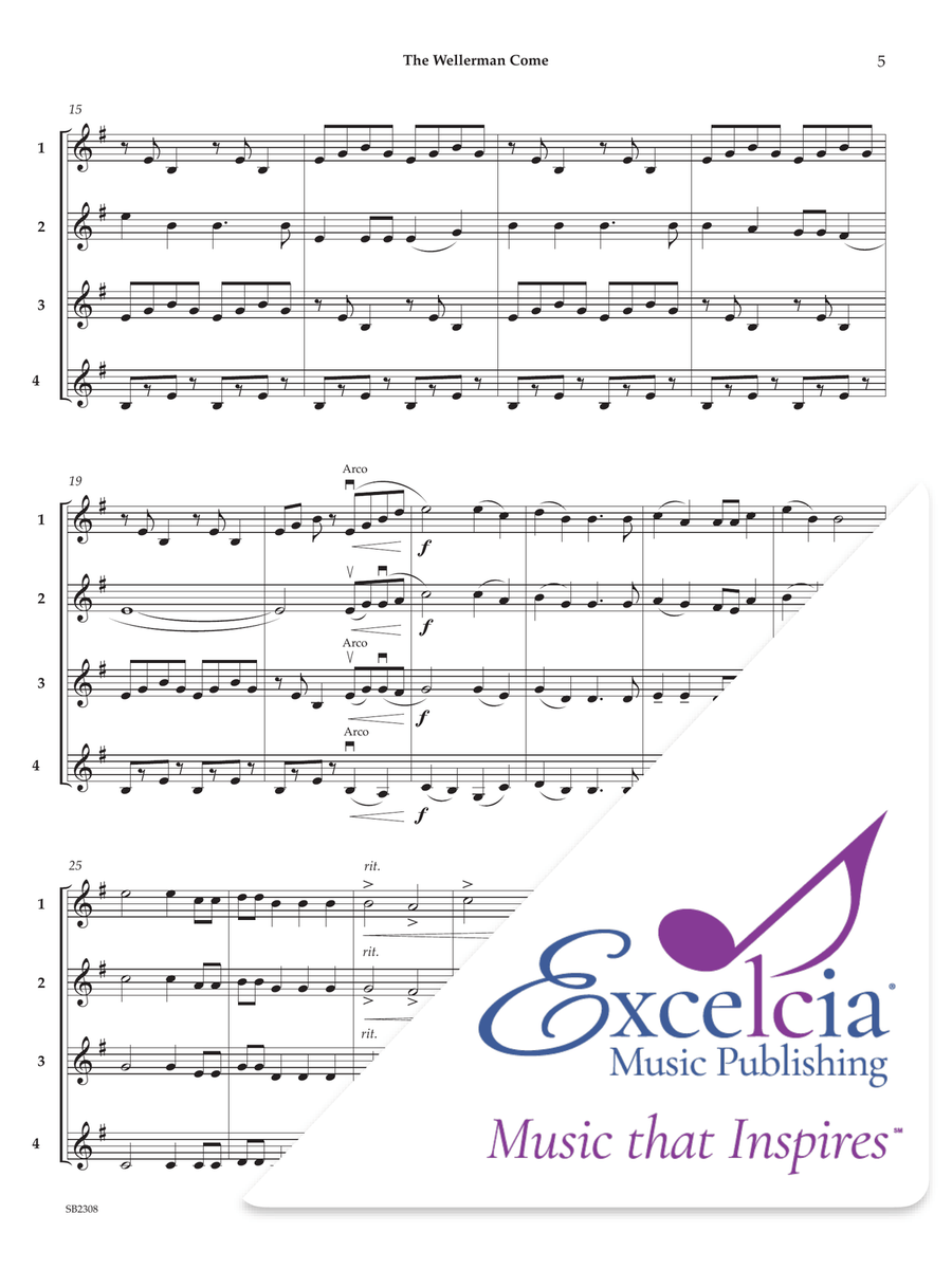Adaptable Quartets (Sea Shanties) Violin scores gallery preview page 6