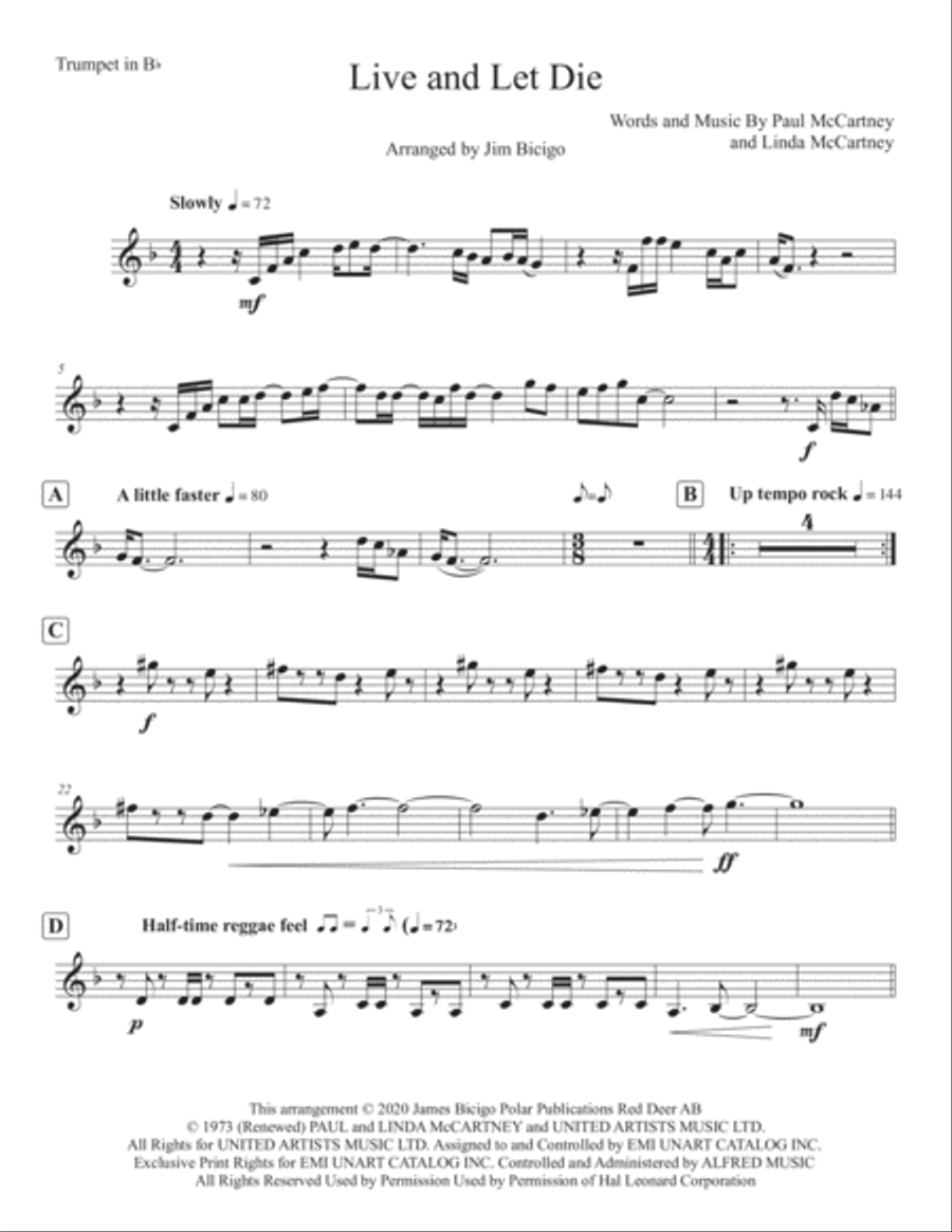 Live And Let Die Brass Ensemble scores gallery preview page 4