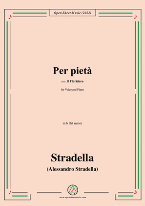 Book cover for Stradella-Per pietà,from Il Floridoro,in b flat minor