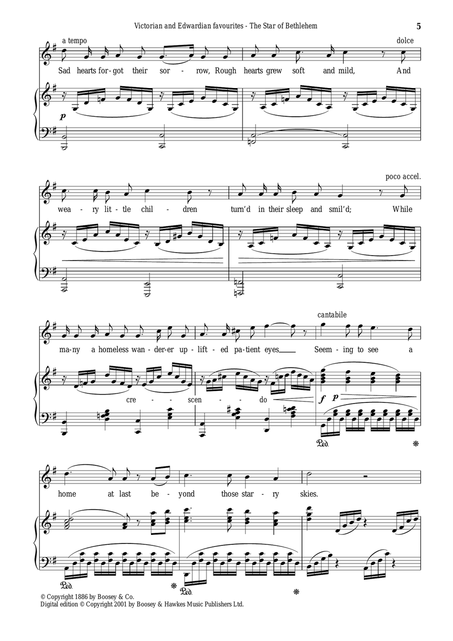 The Star Of Bethlehem Piano, Vocal scores gallery preview page 5