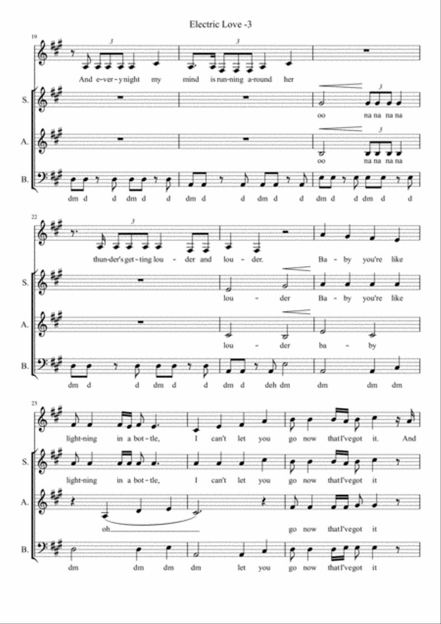 Electric Love 3-Part scores gallery preview page 3