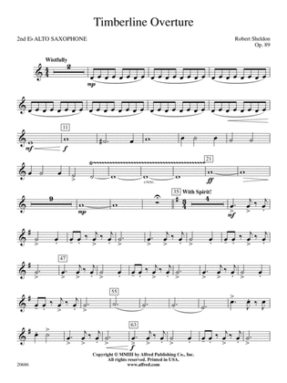 Timberline Overture: 2nd E-flat Alto Saxophone
