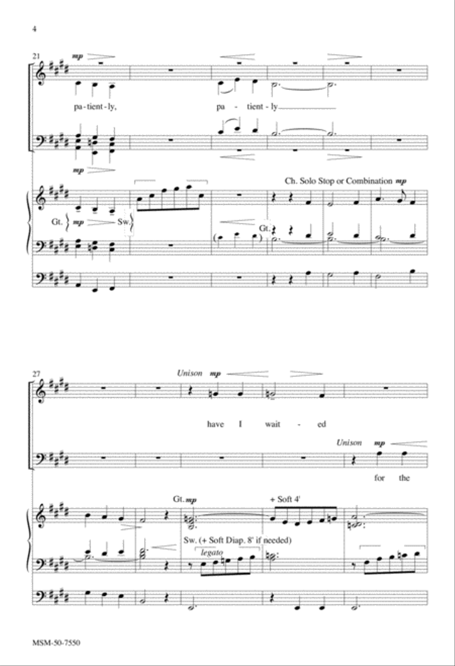 Patiently Have I Waited 4-Part scores gallery preview page 4
