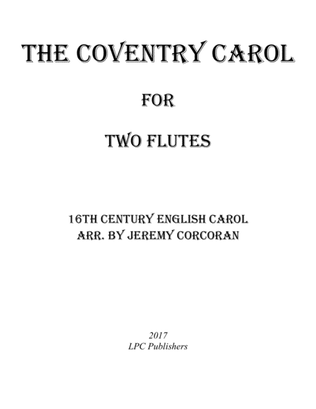 The Coventry Carol for Two Flutes