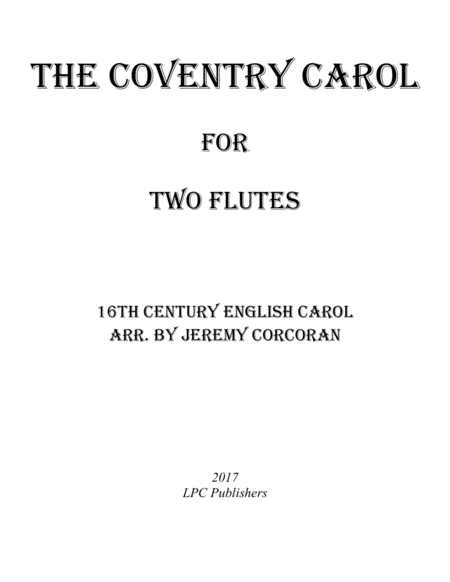 The Coventry Carol for Two Flutes image number null