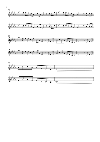Danny Boy (Londonderry Air) for Bass Clarinet and Clarinet Duo in B major. Early Intermediate. image number null