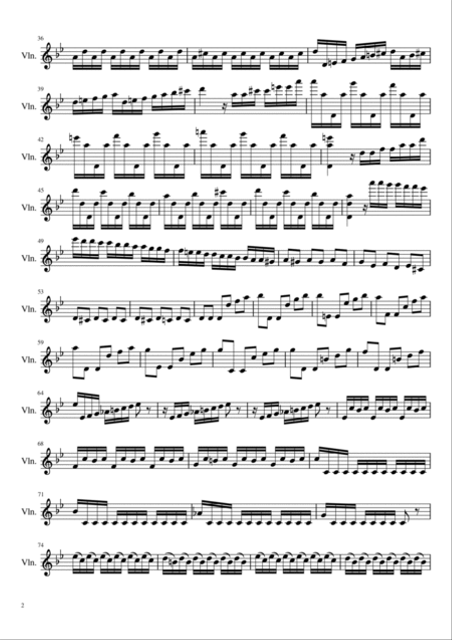 Summer - Third Movement Violin Solo scores gallery preview page 2
