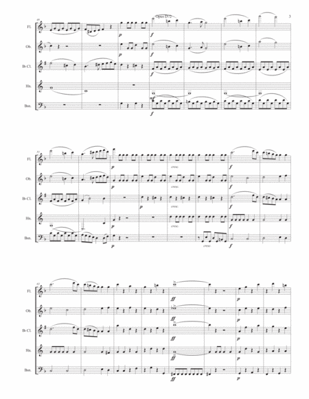 Schubert Opus 72 1st movement for wind quintet image number null