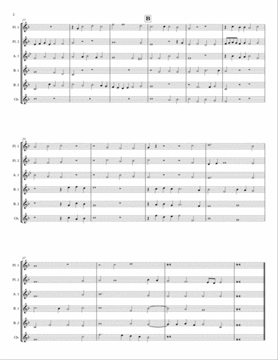 Benedicamus Domino Flute Choir scores gallery preview page 4