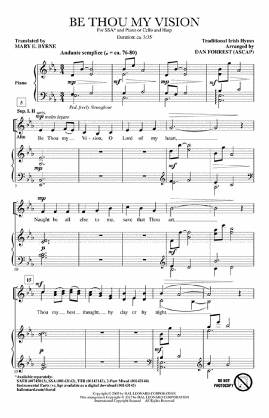 Be Thou My Vision SSA scores gallery preview page 2
