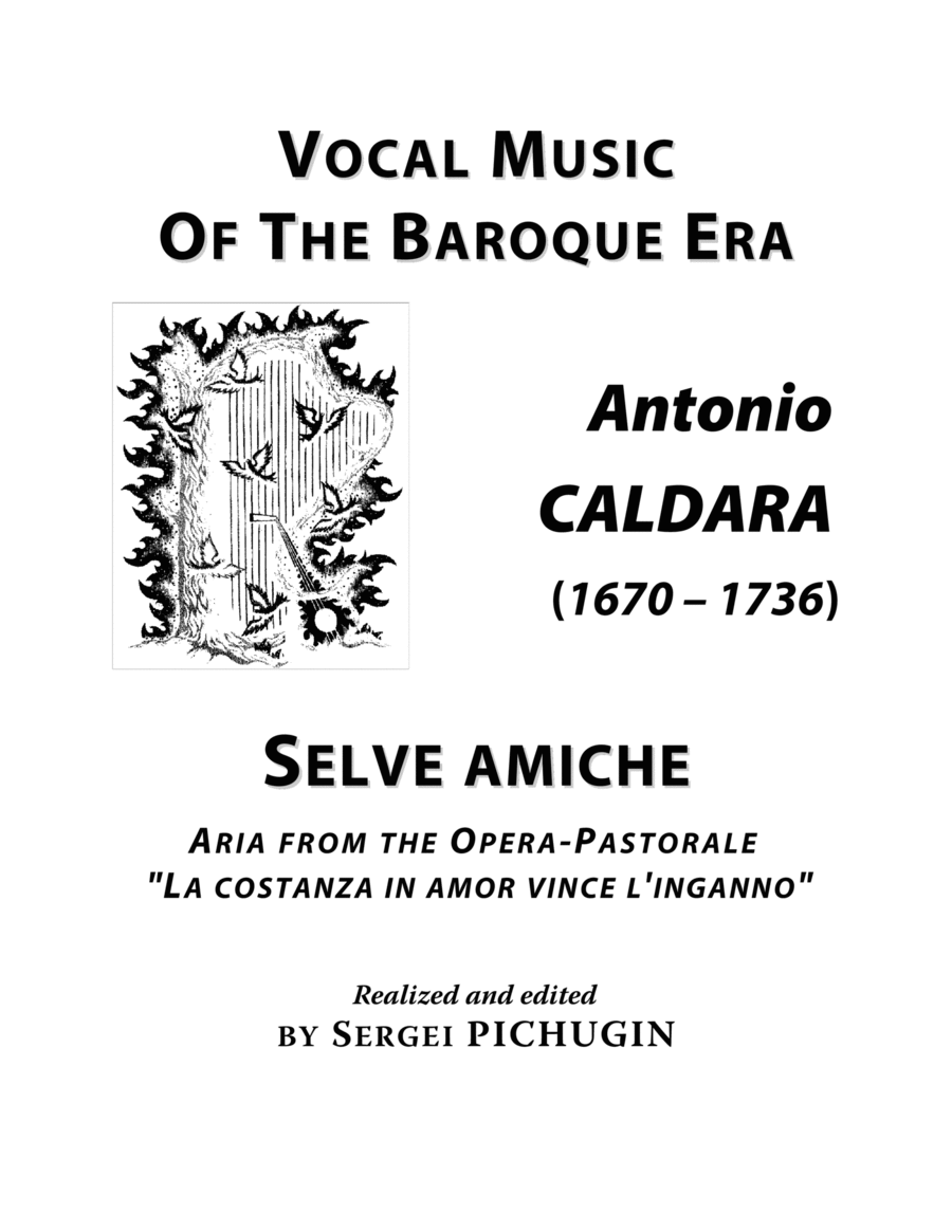 CALDARA Antonio: Selve, amiche, aria from the "Opera-Pastorale" "La costanza in amor vince l'inganno image number null