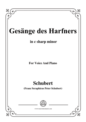 Schubert-An die Türen will ich schleichen Op.12 No.3 in c sharp minor,for voice and piano