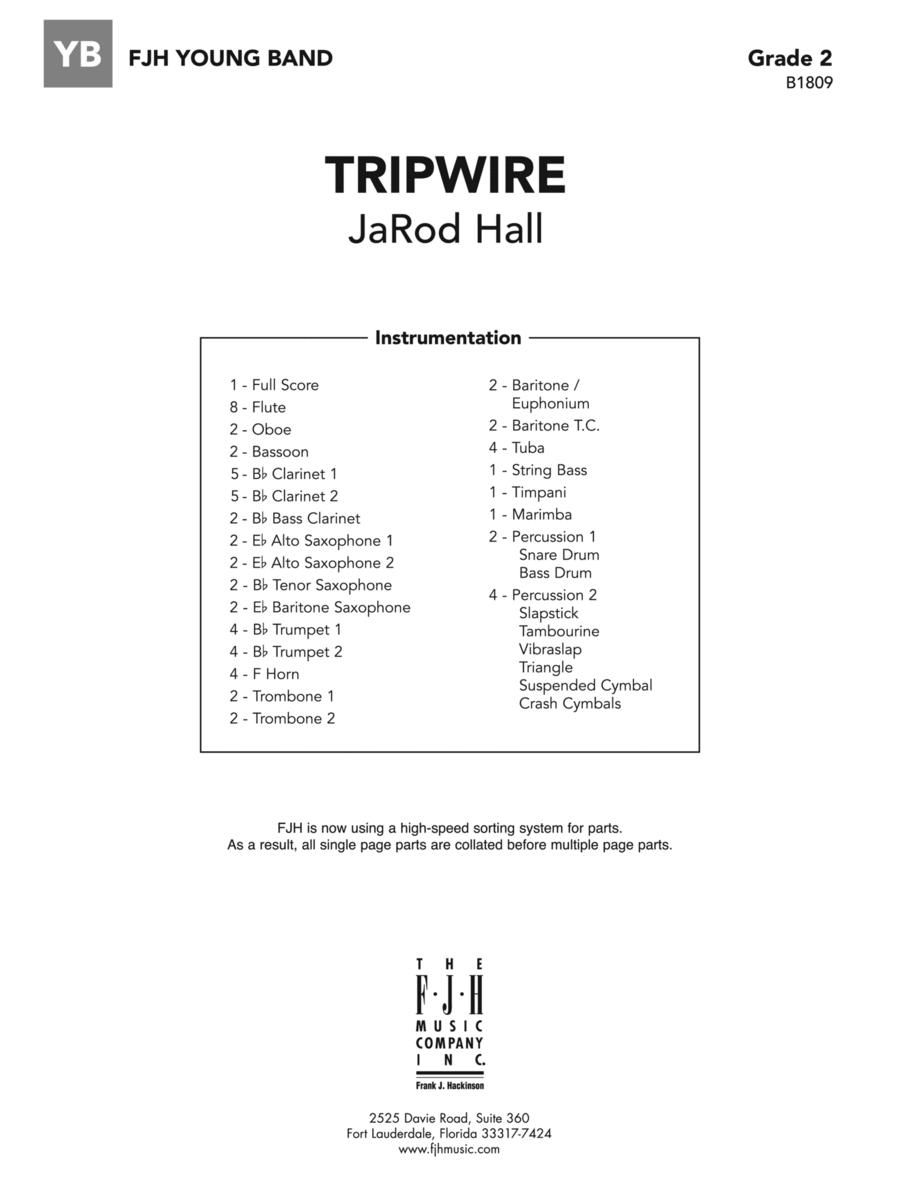 Tripwire: Score Concert Band scores gallery preview page 1