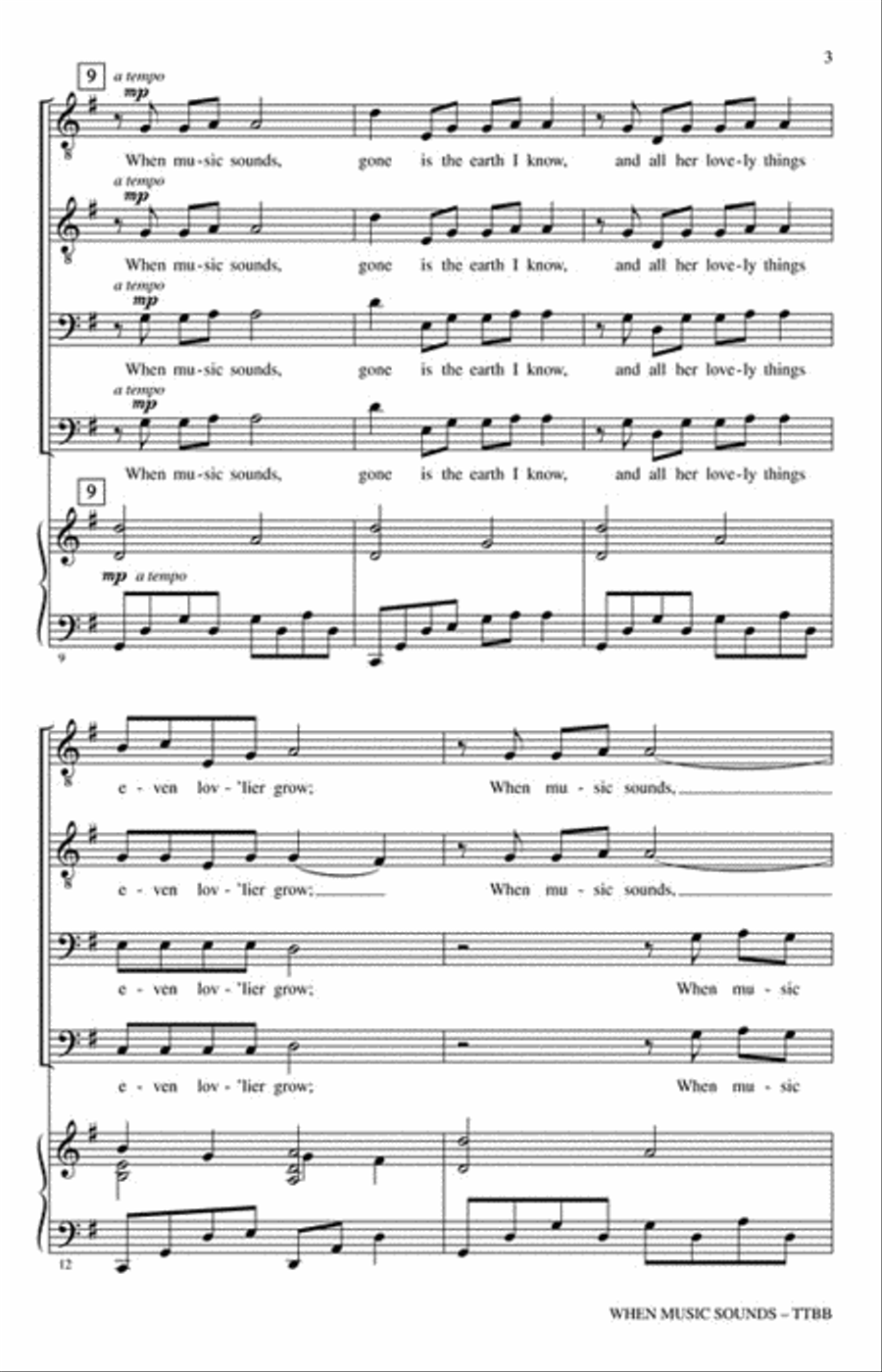 When Music Sounds TTBB scores gallery preview page 3