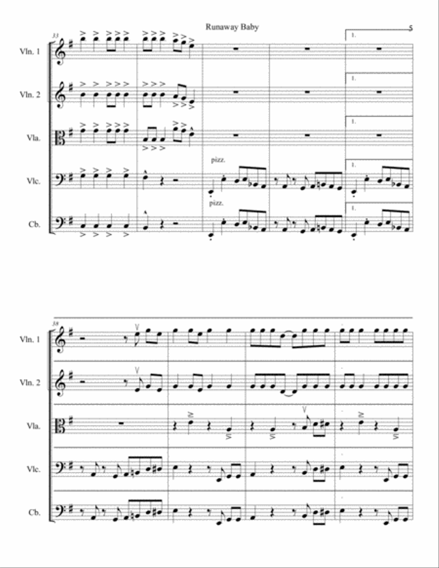 Runaway Baby Set of Parts scores gallery preview page 6