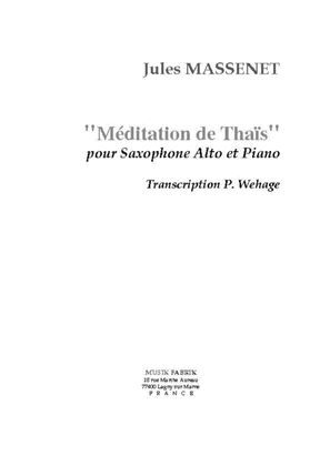 Book cover for Meditation de Thais