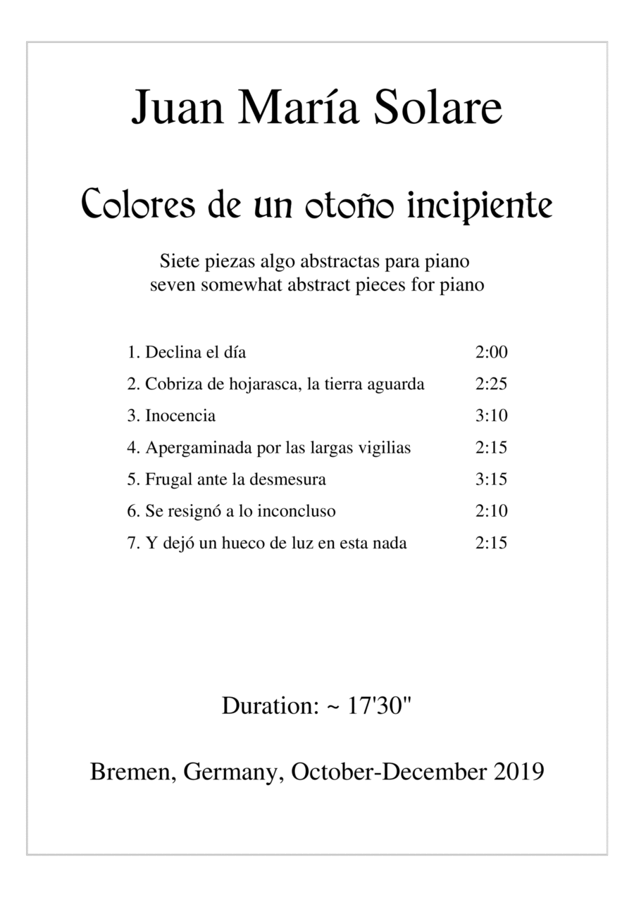 Colores de un otoño incipiente Piano Method scores gallery preview page 1