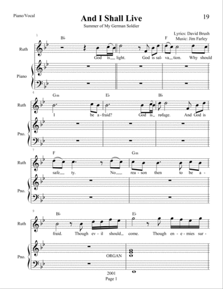And I Shall Live Voice scores gallery preview page 1
