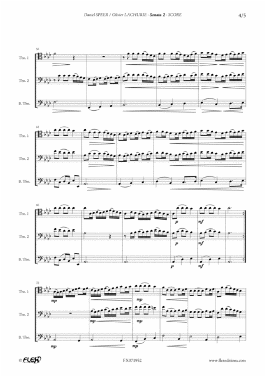 Sonata 2 Trombone scores gallery preview page 4