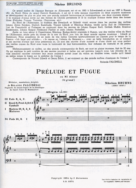 Prelude Et Fugue In E Minor (maitres Classiques No.42) (organ)