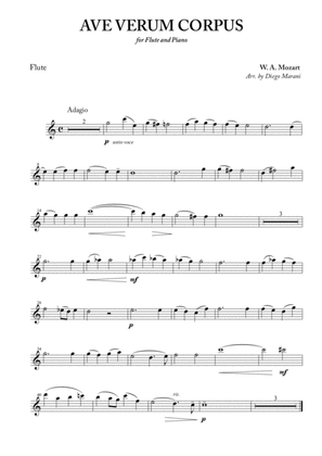 Ave Verum Corpus for Flute and Piano