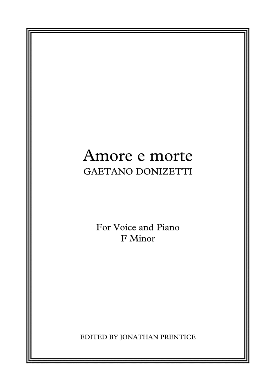 Amore e morte (F Minor) Voice scores gallery preview page 1
