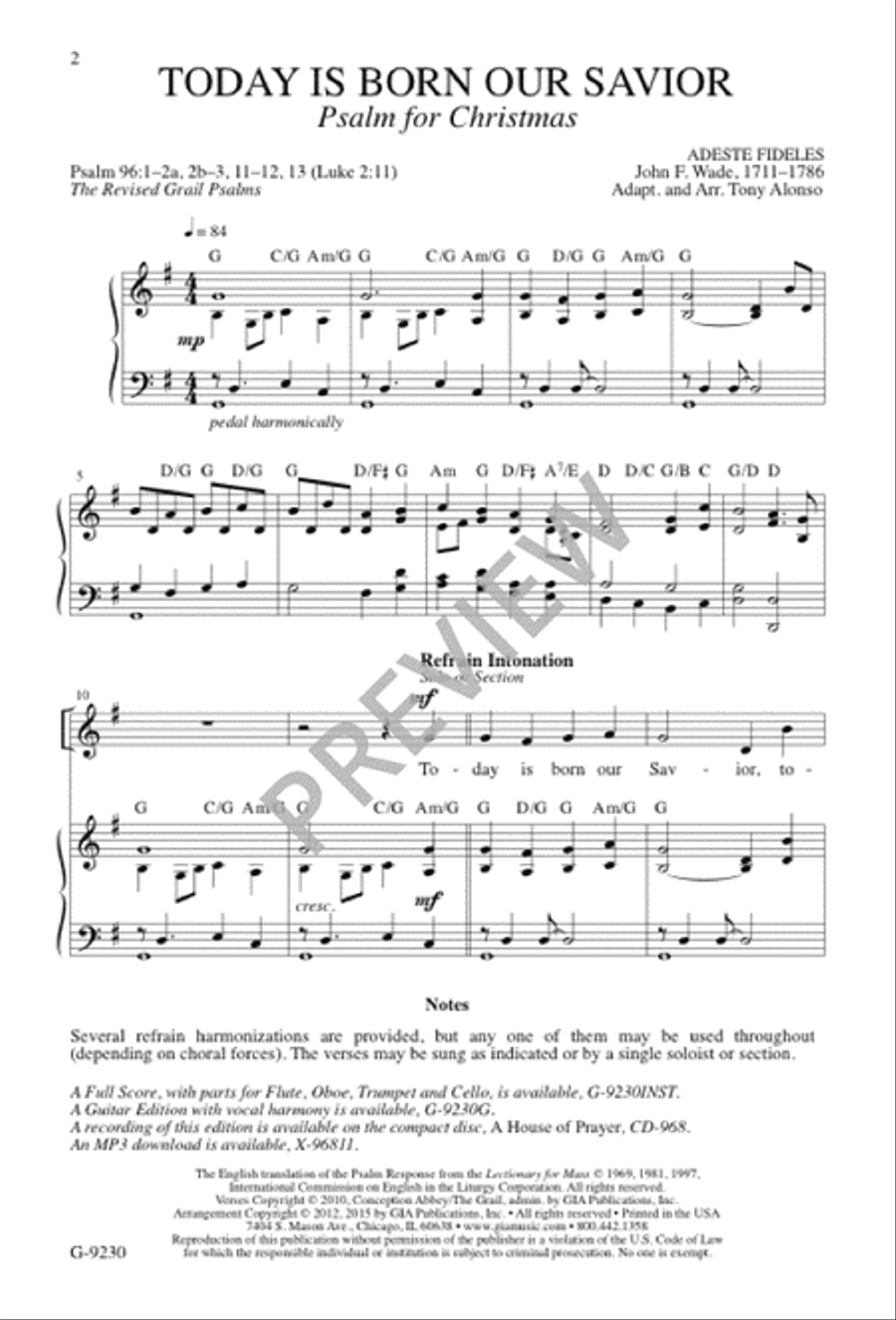 Today Is Born Our Savior 4-Part scores gallery preview page 3