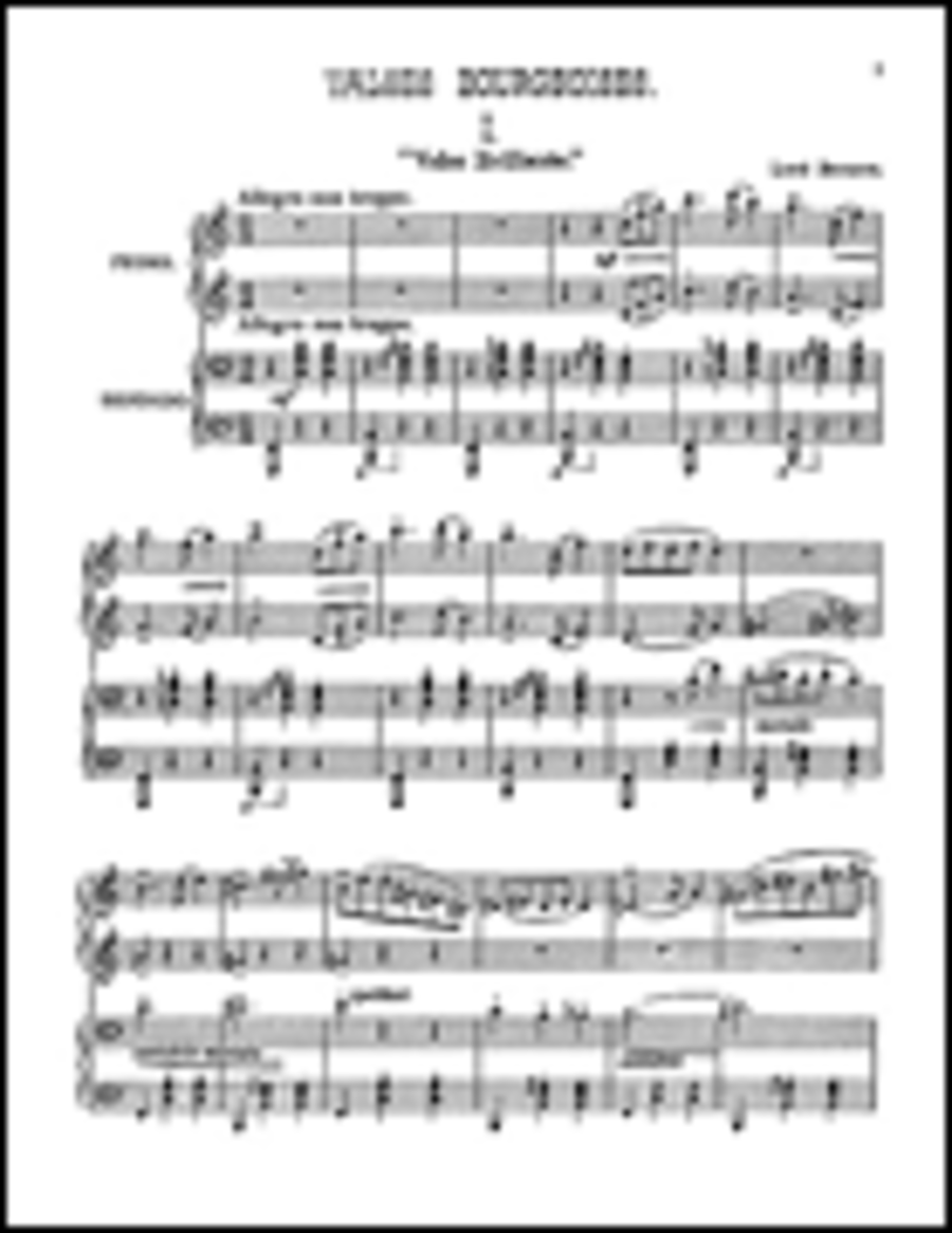 Lord Berners: Valses Bourgeoises (Piano Duet) Piano Solo scores gallery preview page 1