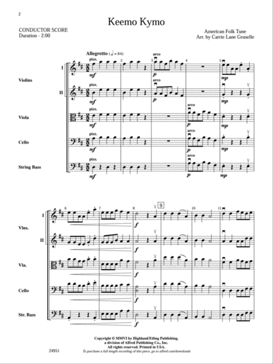 Keemo Kymo String Orchestra scores gallery preview page 2