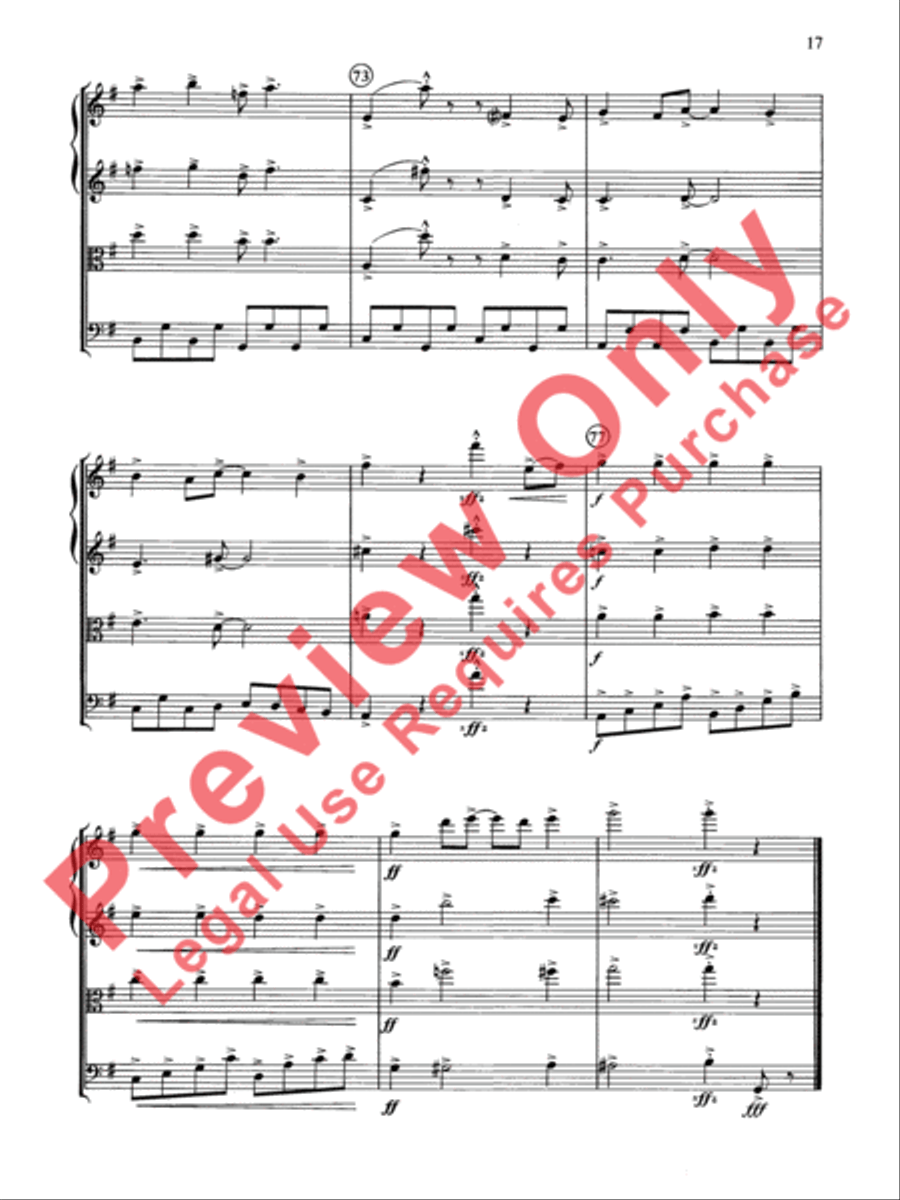 Cole Porter (Classic String Quartets) String Quartet scores gallery preview page 18