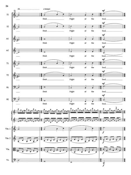 Dark & Luminous Night (Full Score and Parts)