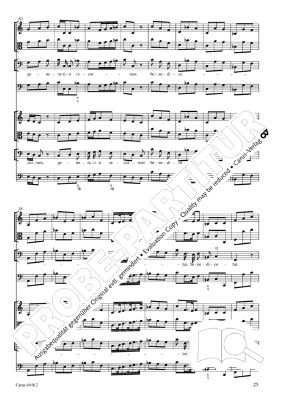 Beatus vir (How blest is he) Psalm 111 4-Part scores gallery preview page 26