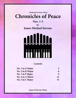 Book cover for Chronicles of Peace Nos. 1-5 - Solo Organ Book