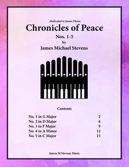 Chronicles of Peace Nos. 1-5 - Solo Organ Book image number null