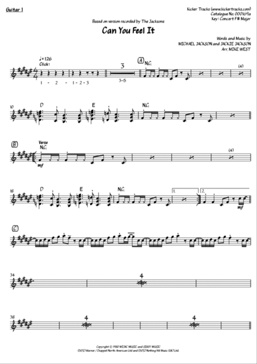 Can You Feel It Electric Guitar scores gallery preview page 2