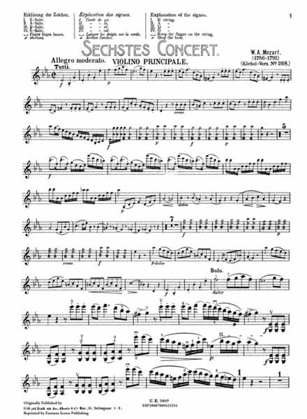 Concerto No. 6 in Eb Major, K. 268