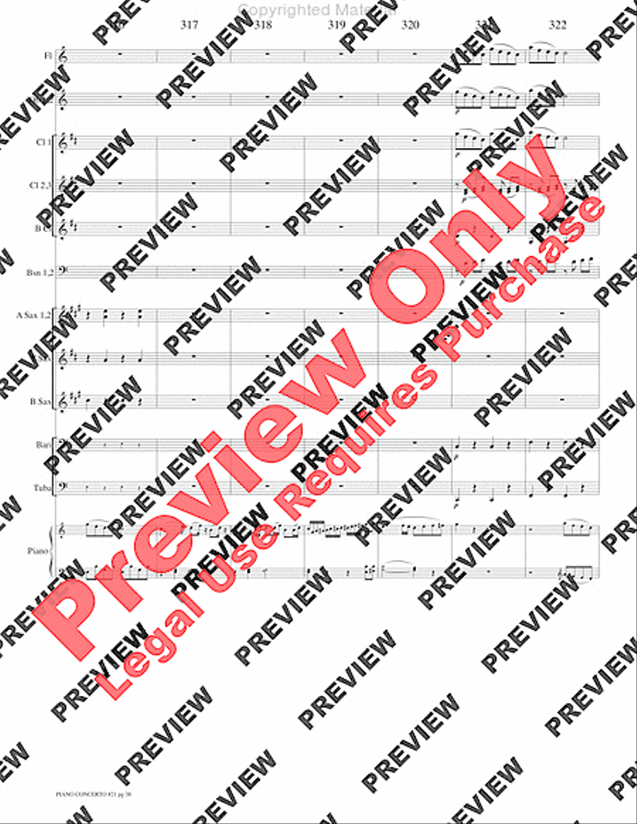 Piano Concerto No. 21, K. 467 (Movement I) Concert Band scores gallery preview page 41