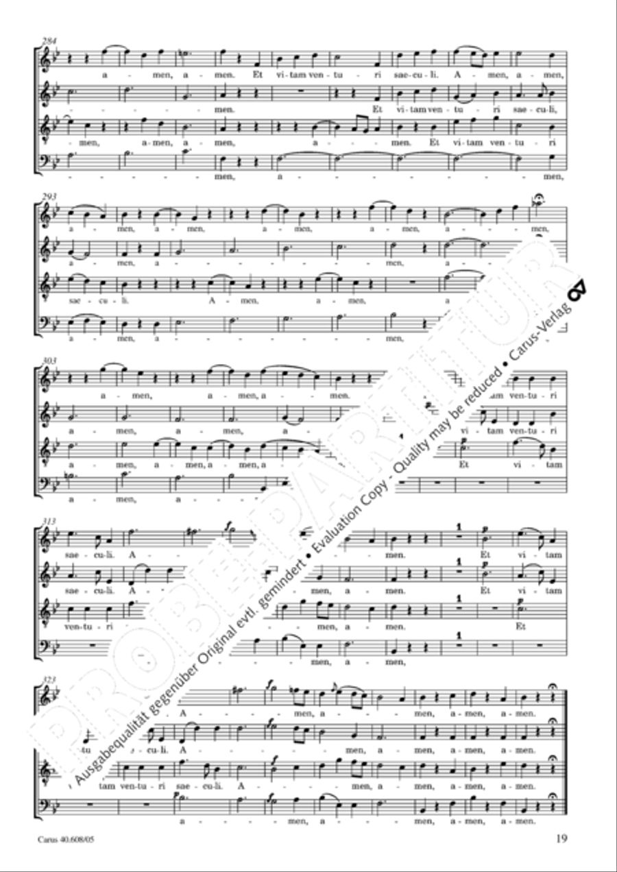 Missa Sancti Bernardi von Offida in B 4-Part scores gallery preview page 20