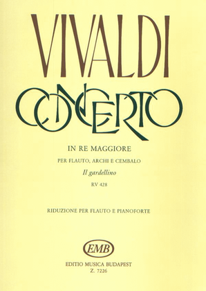 Book cover for Concerto in re maggiore Il gardellino per flauto