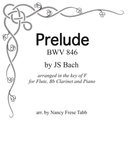 Bach Prelude (BWV 846) for Flute, Bb Clarinet and Piano image number null