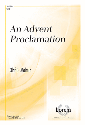 Book cover for An Advent Proclamation
