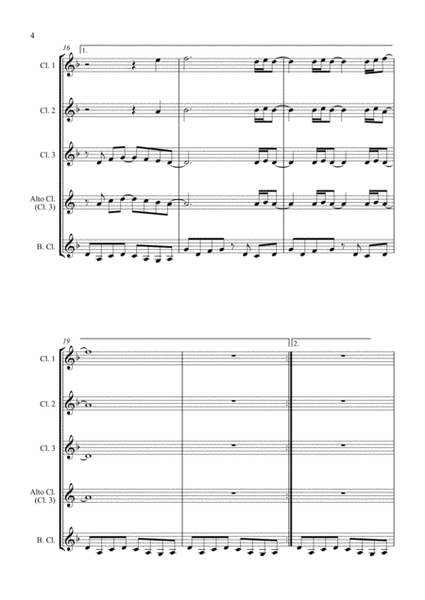 Billie Jean - for Clarinet Quartet image number null