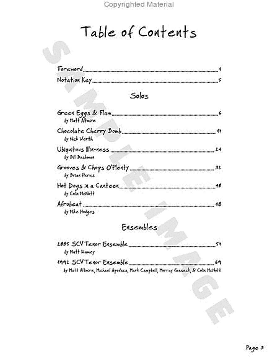 Violent Tenor Cream Violent Tenor Cream Drums scores gallery preview page 3