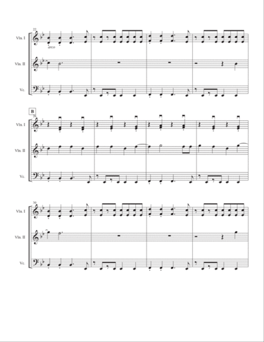 Walking On Sunshine String Trio scores gallery preview page 3