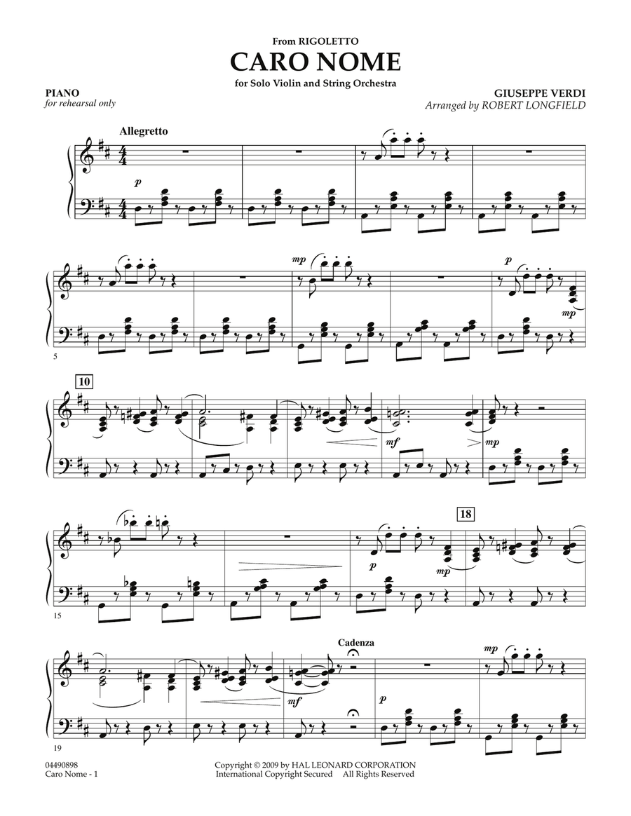 Caro Nome (from 