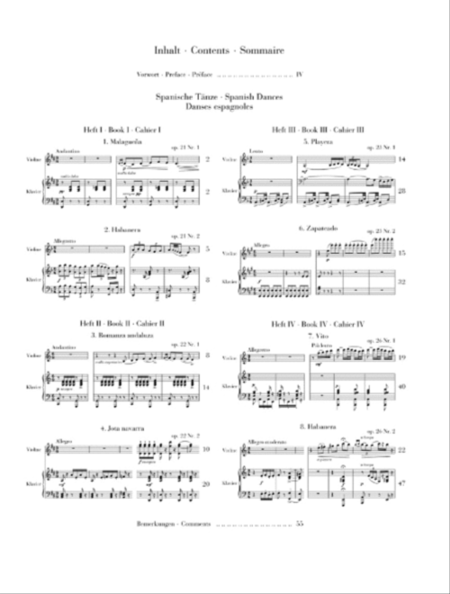 Spanish Dances Violin Solo scores gallery preview page 2