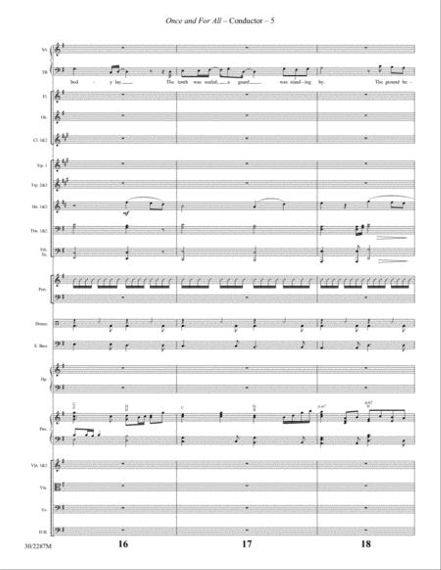 Once and For All - Orchestral Score and Parts Choir scores gallery preview page 5