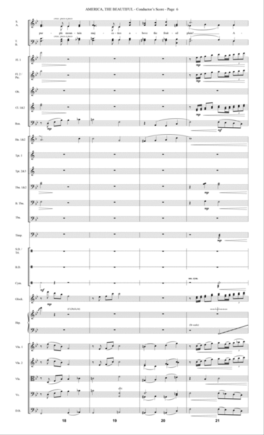 America, the Beautiful - Full Score A Cappella scores gallery preview page 6