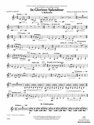 In Glorious Splendour: 2nd B-flat Clarinet