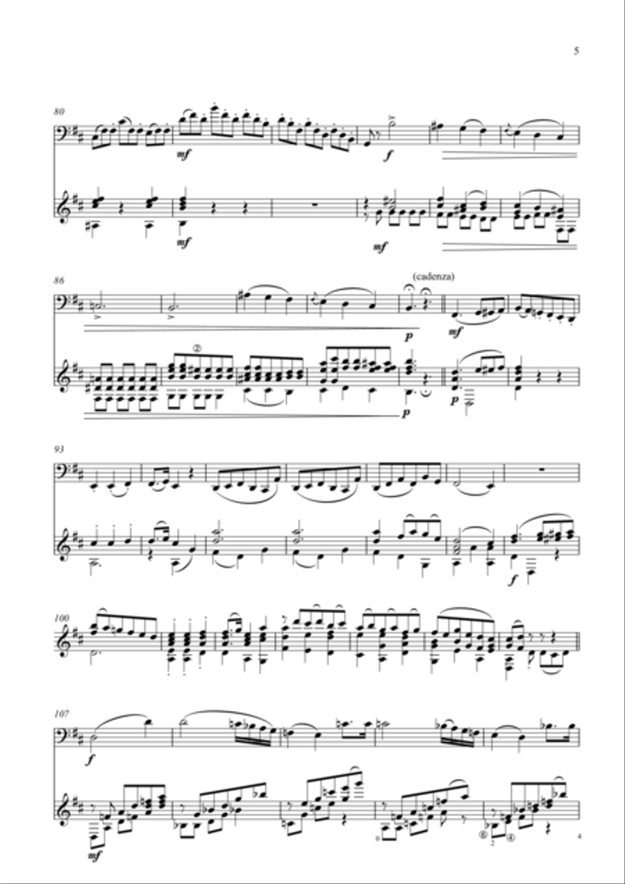 Mozart Rondo for Cello and Guitar String Duet scores gallery preview page 6
